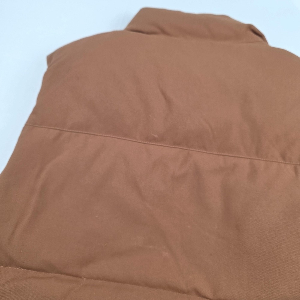 Patagonia Vest Womens Small Brown Down Puffer Quilted Full Zip Camo Lining - Picture 6 of 16